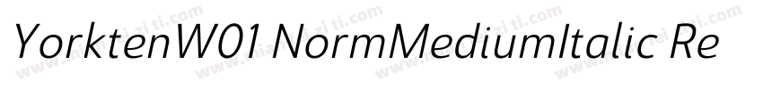 YorktenW01 NormMediumItalic Regular字体转换